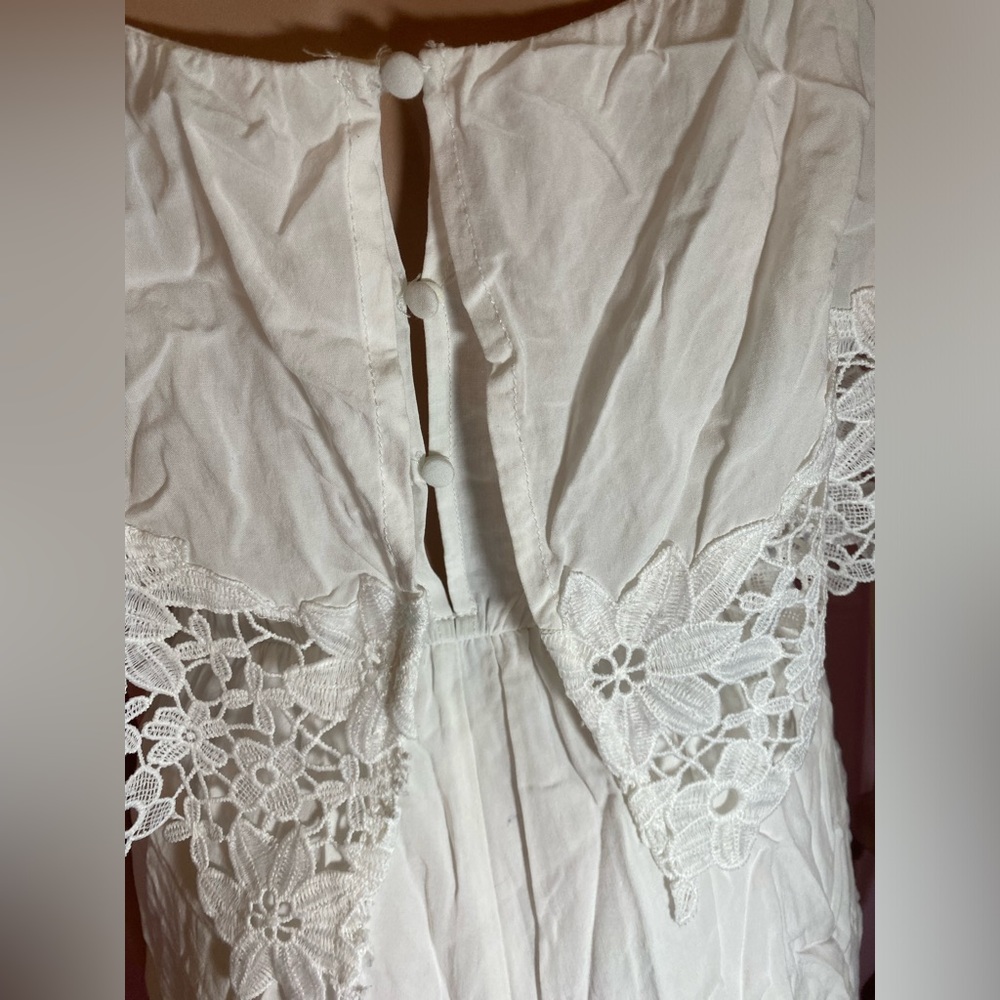 Lace white romper She Sky Large - Picture 4 of 5